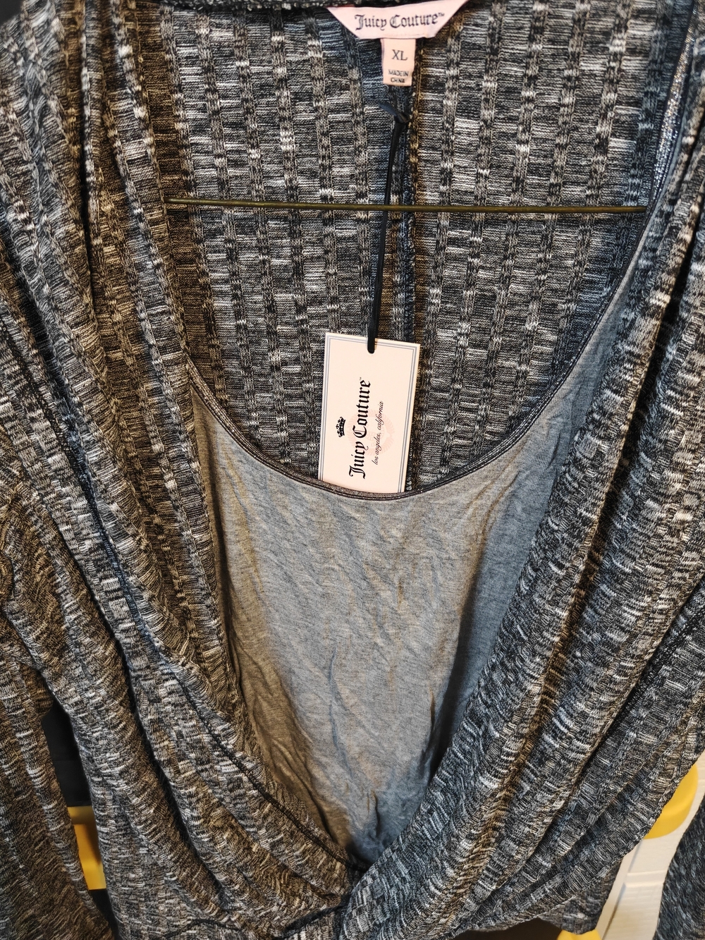 Juicy Couture Gray Layered Knit Top - Gray